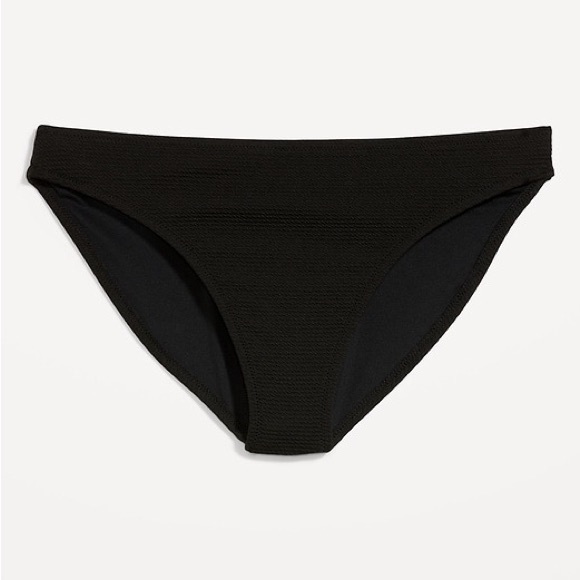 Old Navy Low-rise classic pucker bikini swim bottoms XXL black bathing suit - Picture 2 of 15